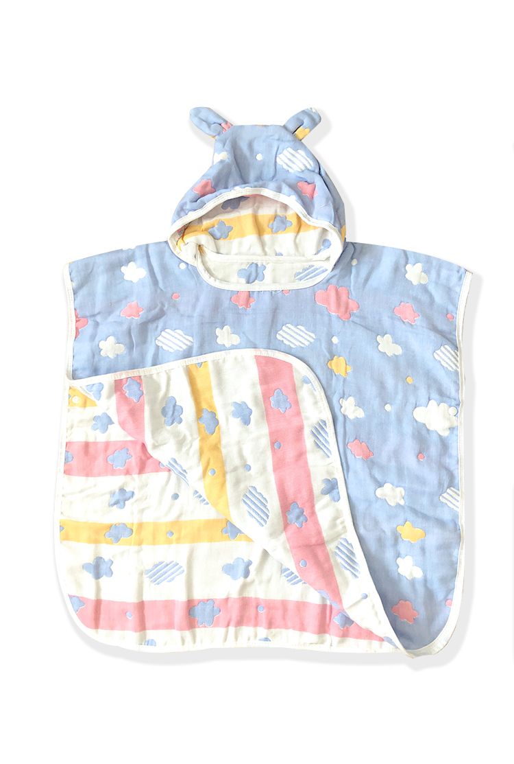 Khăn tắm trẻ em poncho peppa blue