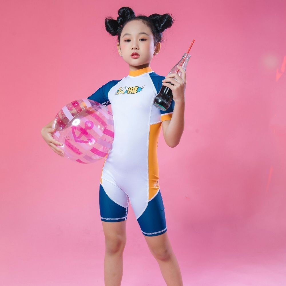 Đồ bơi liền thân Kid ngắn tay Sobie