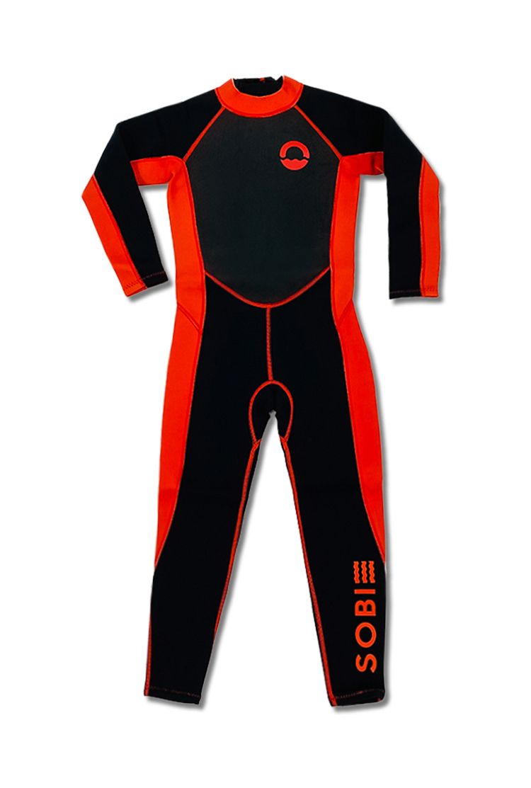 Đồ bơi trẻ em giữ nhiệt Wetsuit SOBIE Black-Red