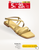 Giày sandal dây mảnh Merly 1467 Vàng, Giày xăng đan dây quai ngang