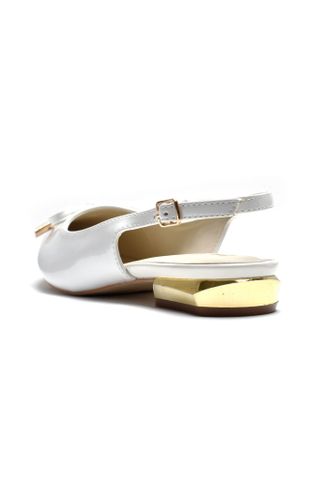 Giày Búp Bê Mũi Nhọn Slingback Nơ Merly 1485 Giày Bệt Nữ Trắng, Giày Bệt Nữ Mũi Nhọn Hở Gót, Giày Bệt Nữ Cao Cấp, Giày Công Sở Nữ Êm Chân, Giày Bít Mũi Hở Gót Nữ, Giày Búp Bê Đẹp, Giày Búp Bê Big Size