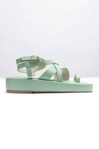 Sandal Nữ, Sandals Bánh Mì, Giày Đế Cao 4cm Merly 1511 Xanh Mint, Xăng Đan Xỏ NGón, Sandals Dây, Xăng Đan Nữ Cao Cấp, Giày Bánh Mì Nữ, Giày Chiến Binh Nữ, Giày Nữ Big Size