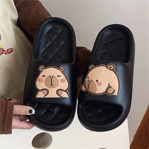 Dép Nhựa Quảng Châu Chuột Capybara 1568N, Dép Nam Nữ Big Size 36 - 41, Dép Nữ Quai Ngang, Dép Trong Nhà, Dép Đi Chơi, Dép Cute, Dép Nhóm, Dép Cặp, Dép Nữ Xinh