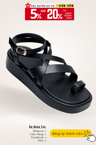 Sandal Nữ, Sandals Bánh Mì, Giày Đế Cao 4cm Merly 1511 Đen, Xăng Đan Xỏ Ngón, Sandals Dây, Xăng Đan Nữ Cao Cấp, Giày Bánh Mì Nữ, Giày Chiến Binh Nữ, Giày Nữ Big Size