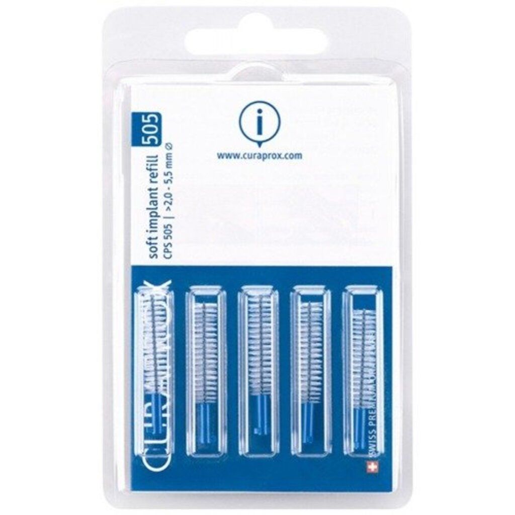 Bộ 5 đầu thay bàn chải kẽ Curaprox CPS 505