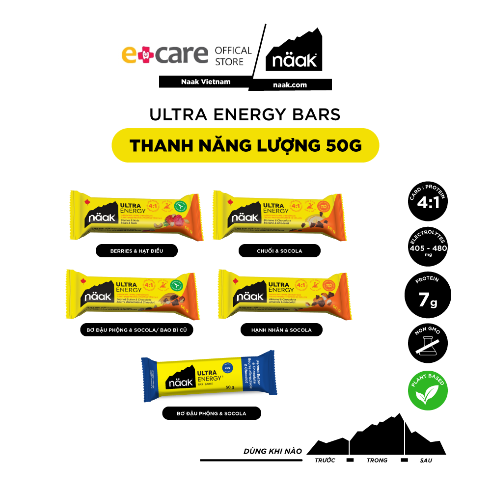 Thanh năng lượng Naak Ultra Energy Bar 50g