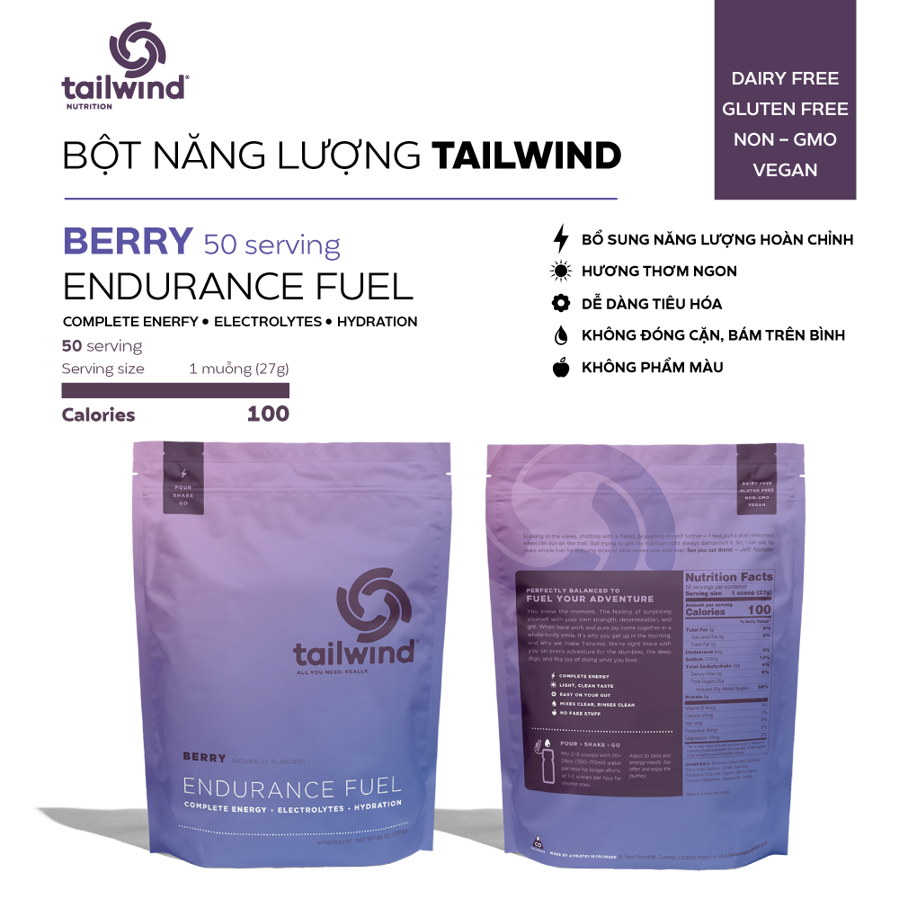 Bột năng lượng Tailwind Endurance Fuel gói 50 serving
