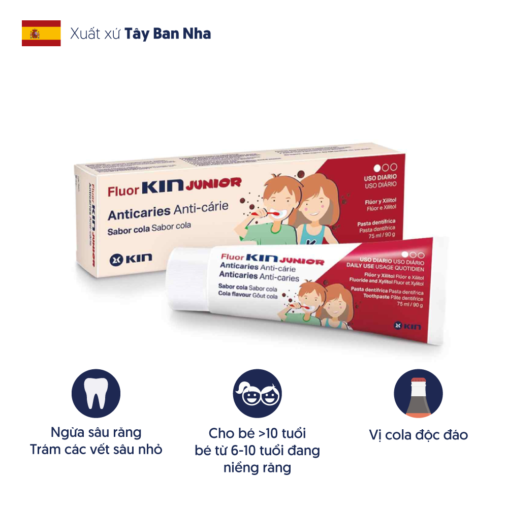 Kem đánh răng FluorKIN Junior 75ml