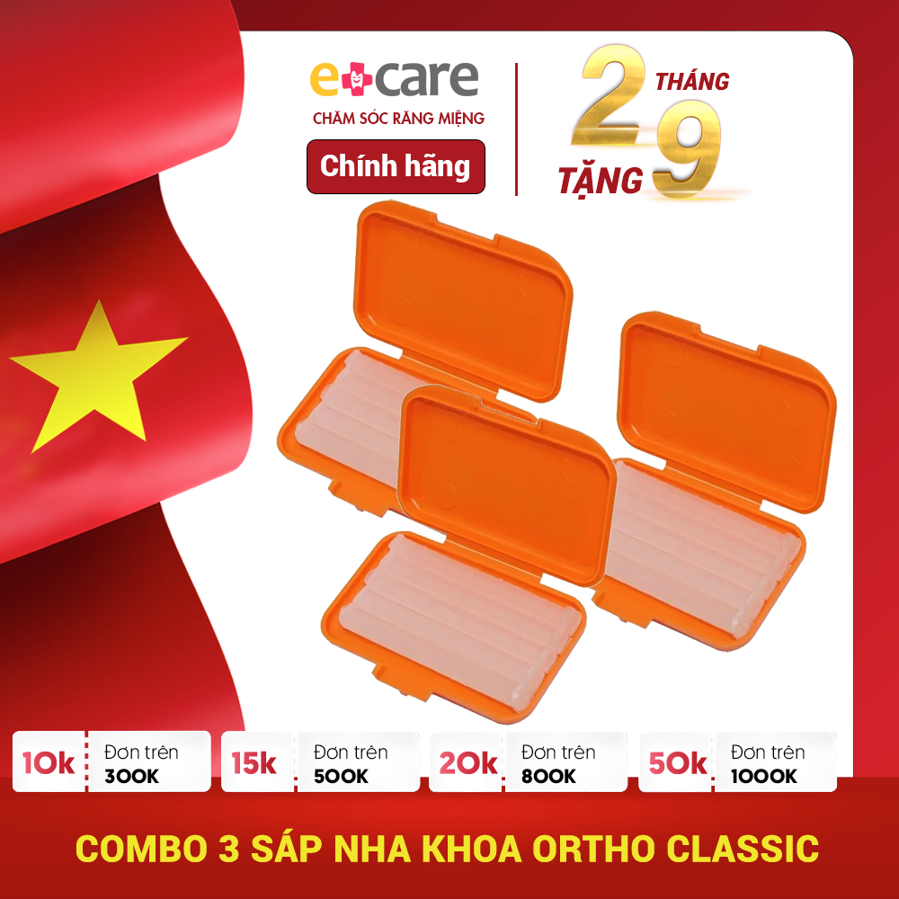  Bộ 3 hộp sáp nha Ortho Classic cho răng niềng 