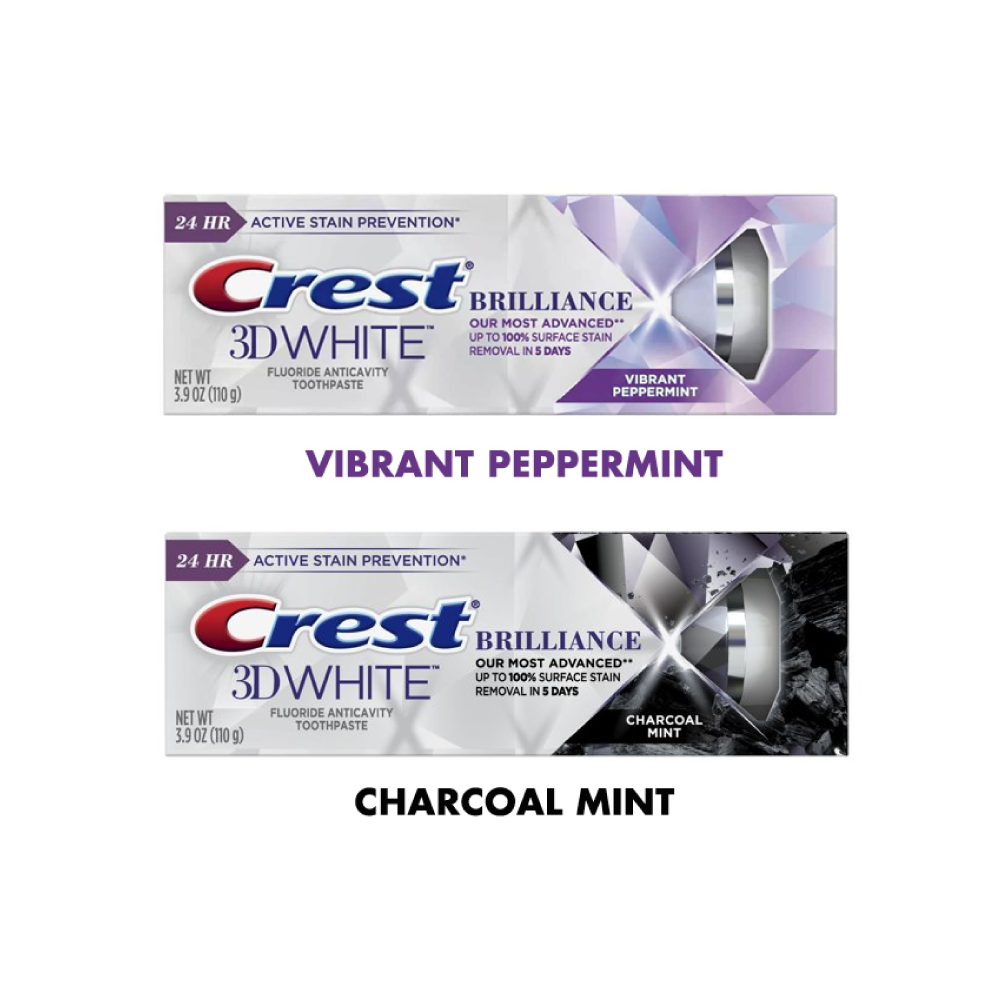 Kem đánh răng Crest 3D White Brilliance làm trắng răng 110g