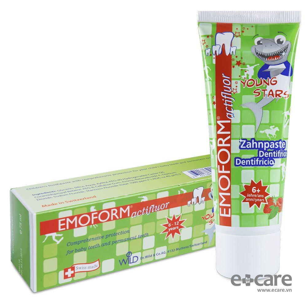 Kem đánh răng trẻ em Emoform Actifluor Youngstar 75ml