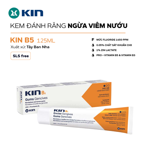  Kem đánh răng Kin B5 ngừa viêm nướu 125ml 