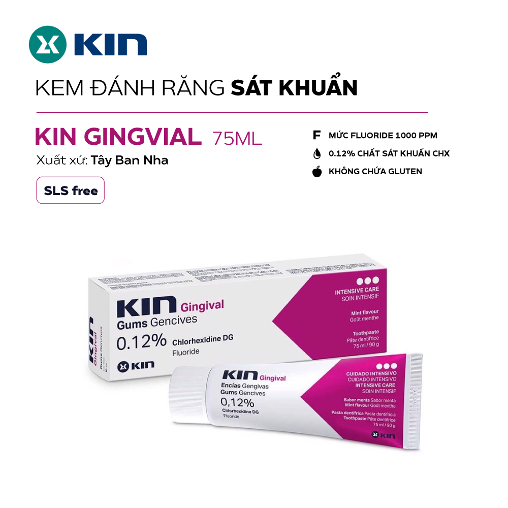  Kem đánh răng Kin Gingival ngừa viêm nướu 75ml 