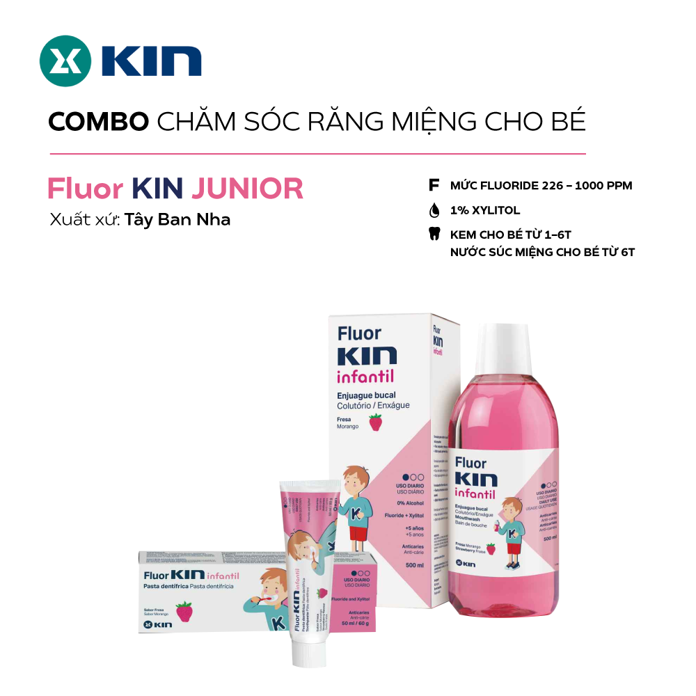 Combo chăm sóc răng miệng cho bé 1-6t