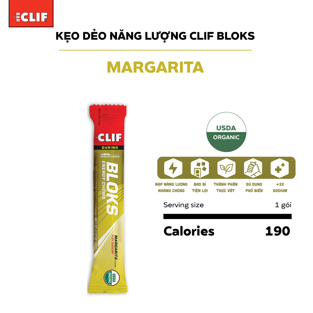  Kẹo Dẻo Clif Bloks Bổ Sung Năng Lượng 60g 