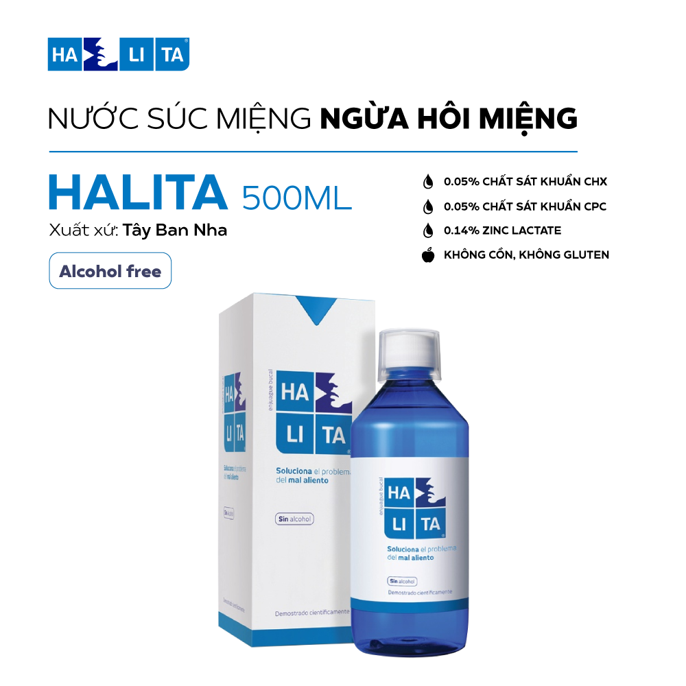 Nước súc miệng ngăn ngừa hôi miệng Halita 500ml