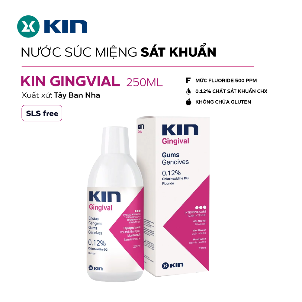  Nước súc miệng Kin Gingival ngừa viêm nướu 250ml 