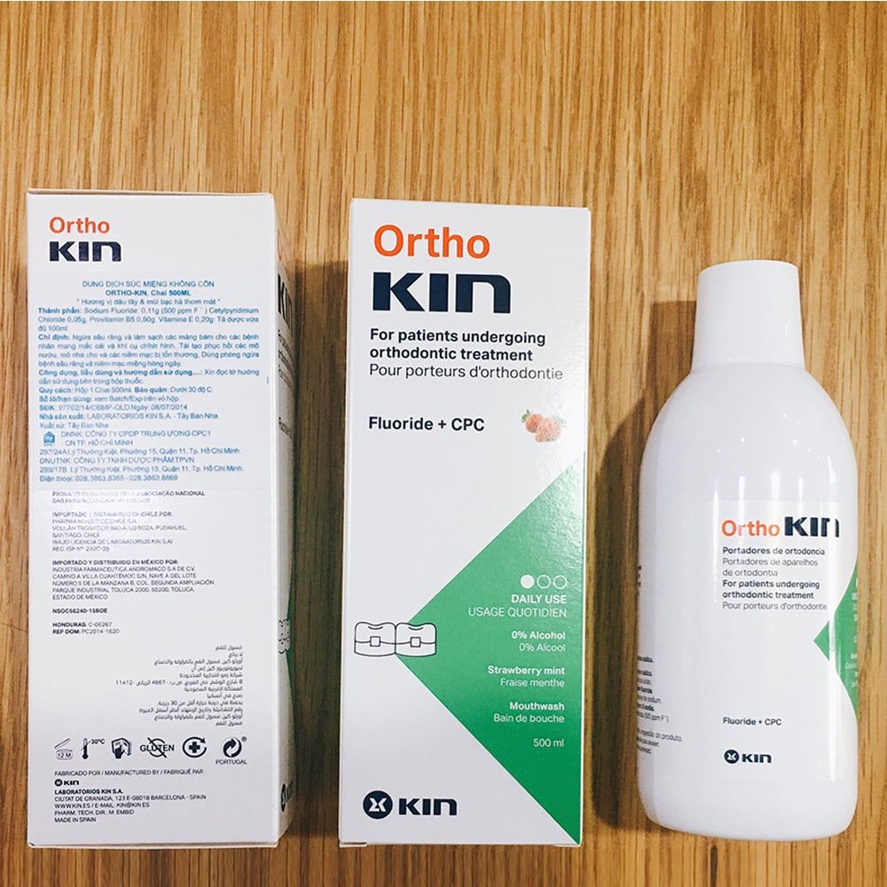  Nước súc miệng Ortho Kin cho răng niềng 500ml 