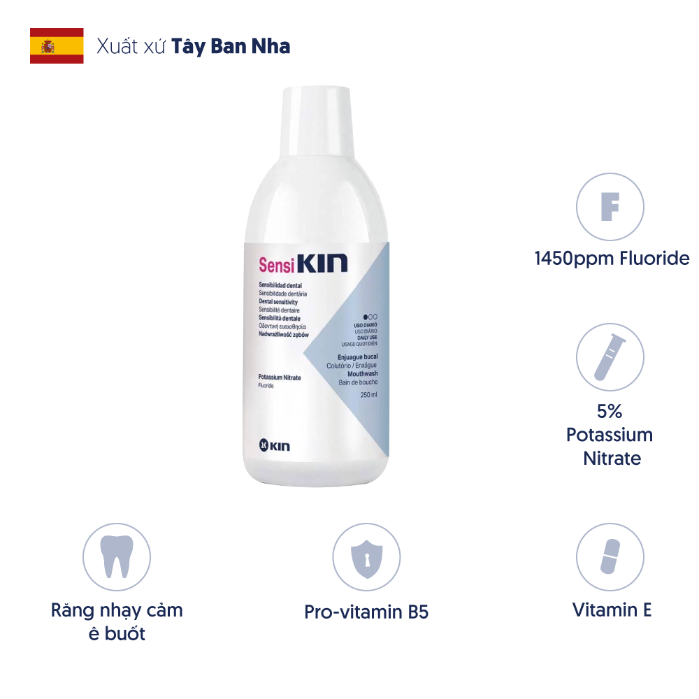 Combo nước súc miệng & kem đánh răng SensiKin ngừa ê buốt
