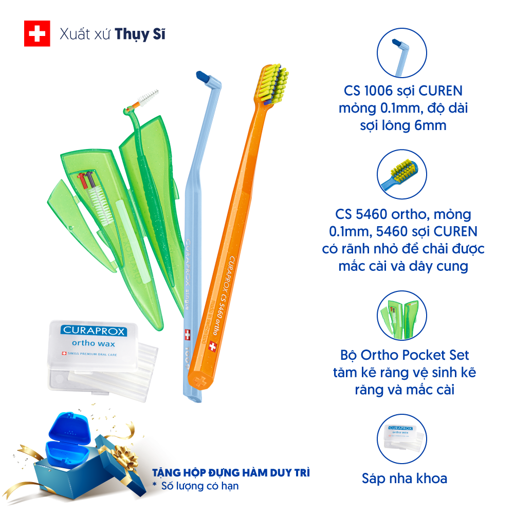 Bộ Curaprox Ortho Kit chăm sóc răng niềng