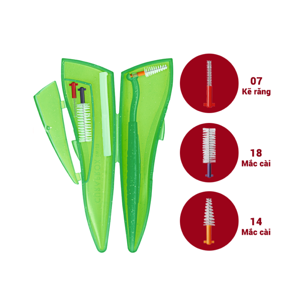  Bộ tăm chải kẽ răng Curaprox Ortho Pocket Set cho răng niềng 