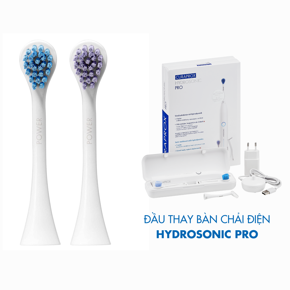 Bộ 02 đầu bàn chải điện Curaprox Hydrosonic/Power