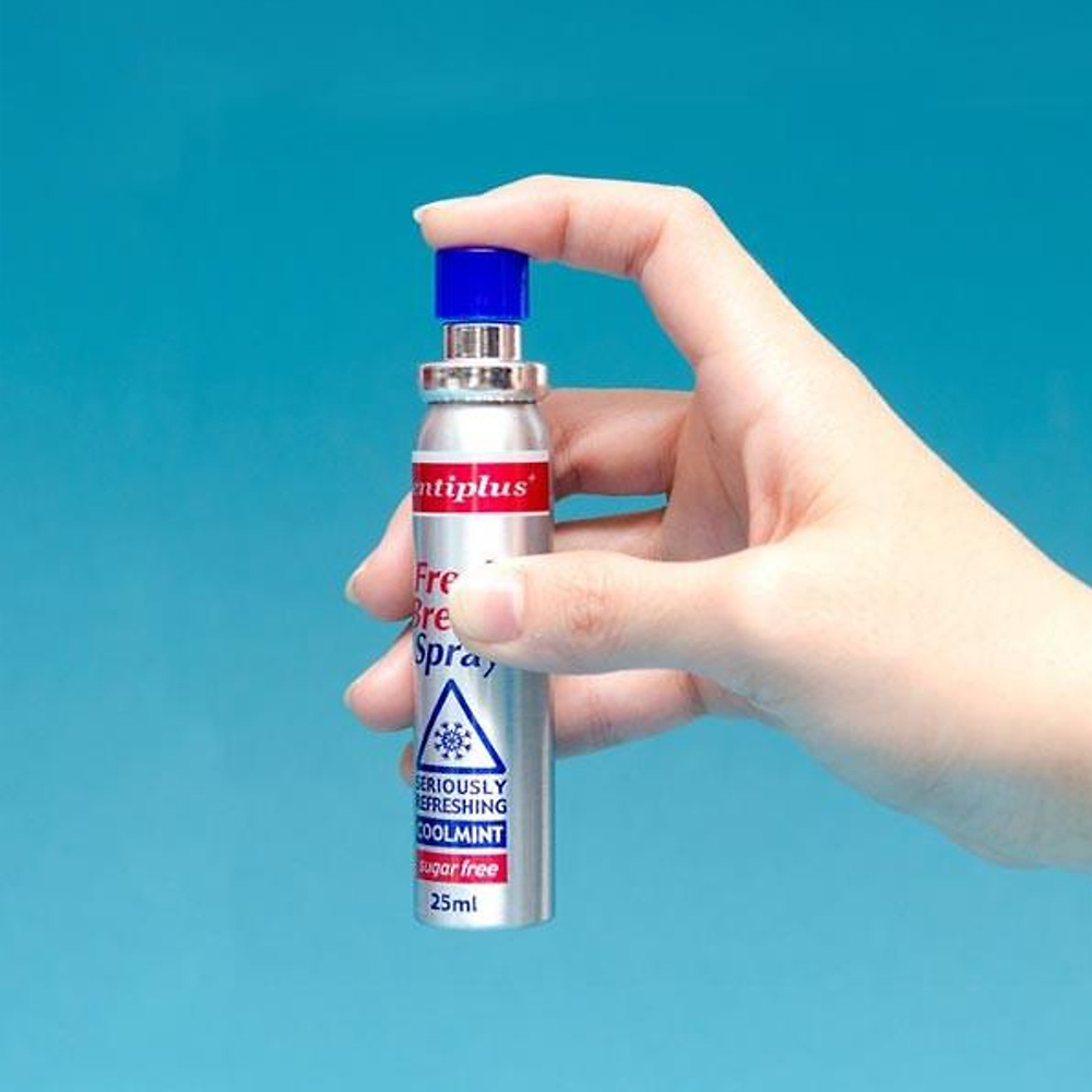 Chai xịt thơm miệng Dentiplus Fresh Breath Spray Cool Mint 25ml
