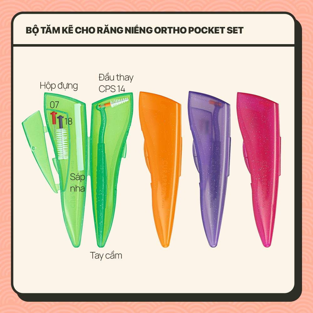 Bộ Curaprox Ortho Kit chăm sóc răng niềng