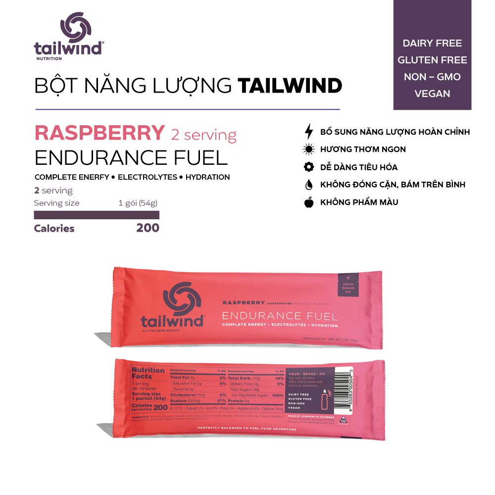 Bột năng lượng Tailwind Endurance Fuel gói 2 serving