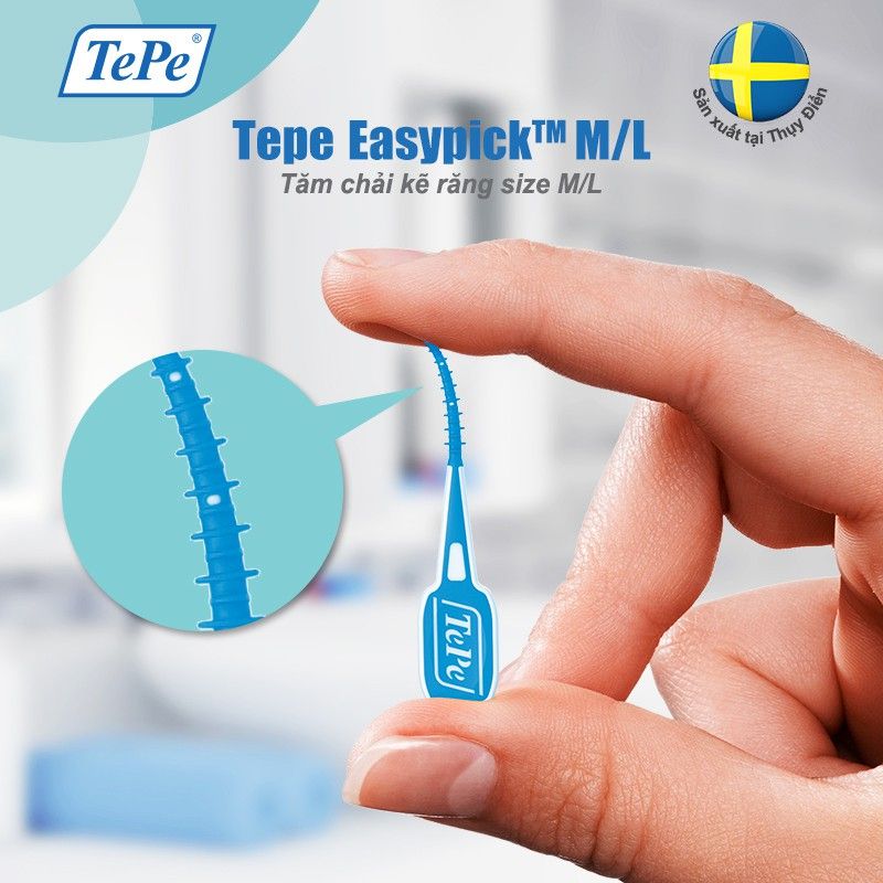 Tăm răng TePe EasyPick Size M/L (màu xanh)