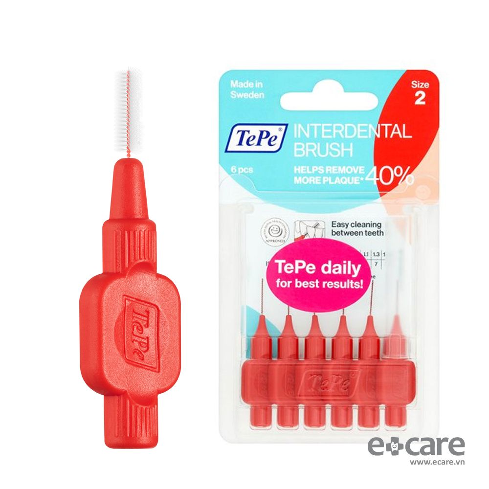 Bàn chải kẽ TePe Extra Soft size 0.5mm (màu đỏ)