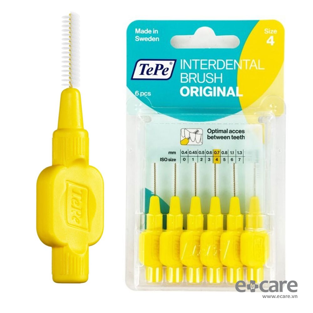 Bàn chải kẽ TePe Extra Soft size 0.7mm (màu vàng)