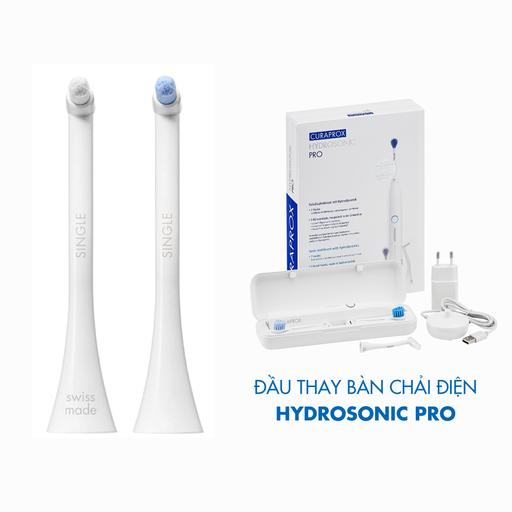 Bộ 02 đầu bàn chải điện Curaprox Hydrosonic/Single