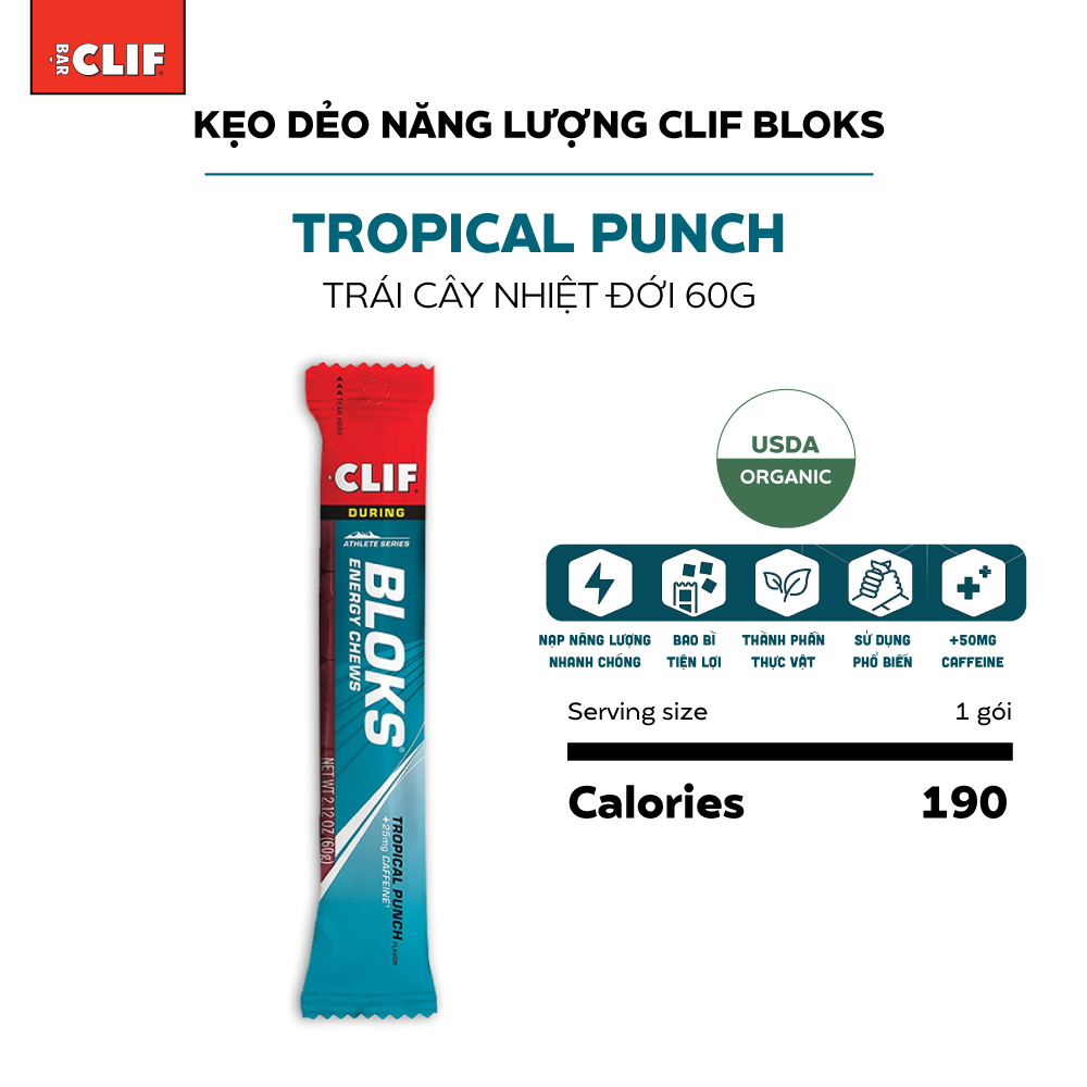 Kẹo Dẻo Clif Bloks Bổ Sung Năng Lượng 60g
