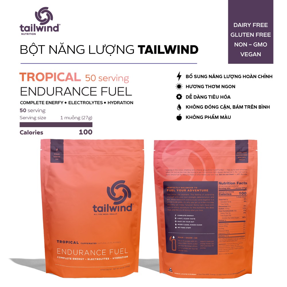 Bột năng lượng Tailwind Endurance Fuel gói 50 serving
