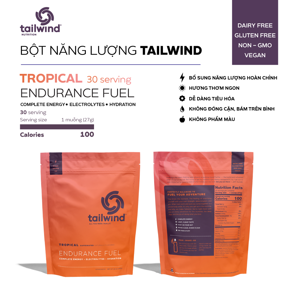 Bột năng lượng Tailwind Endurance Fuel gói 30 serving