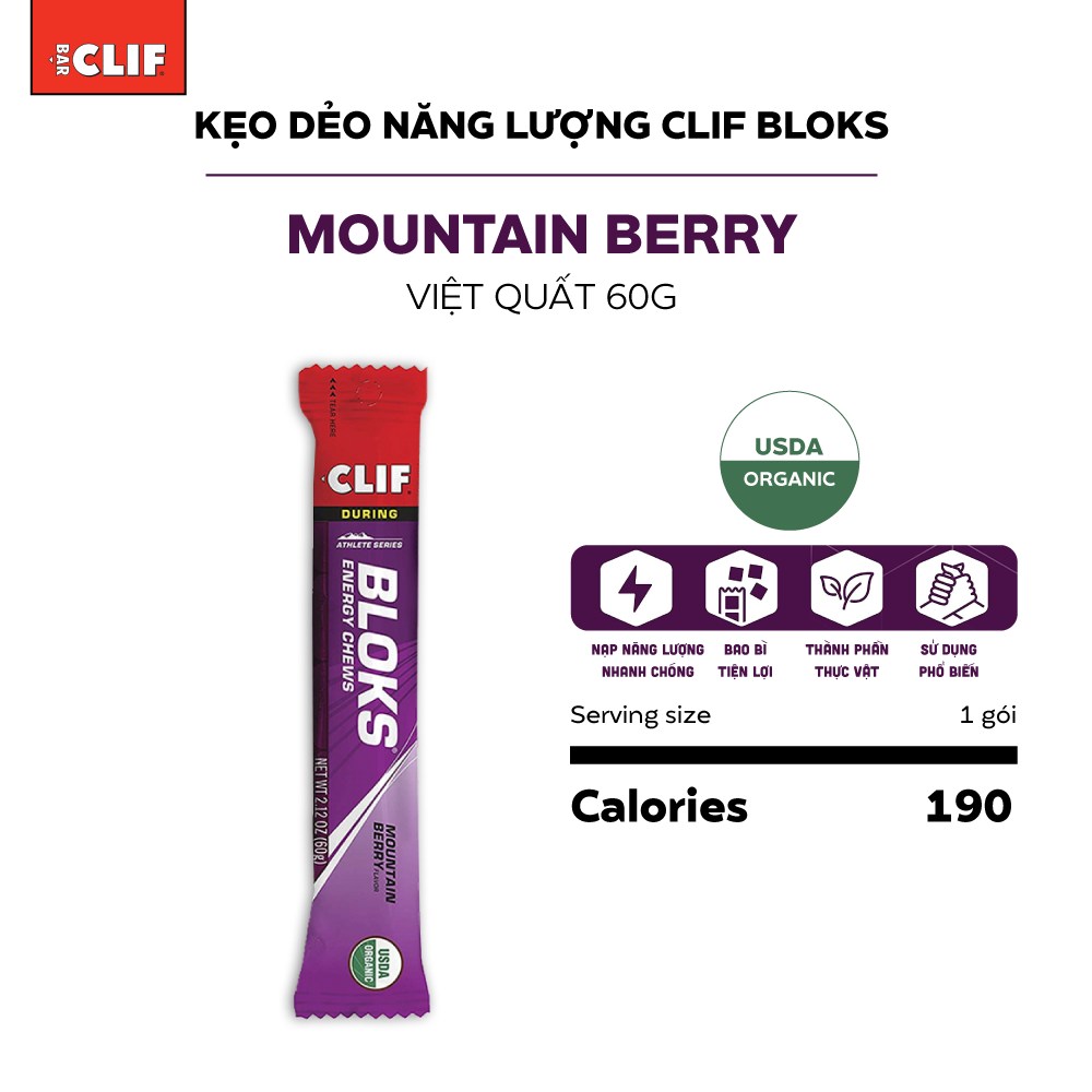 Kẹo Dẻo Clif Bloks Bổ Sung Năng Lượng 60g