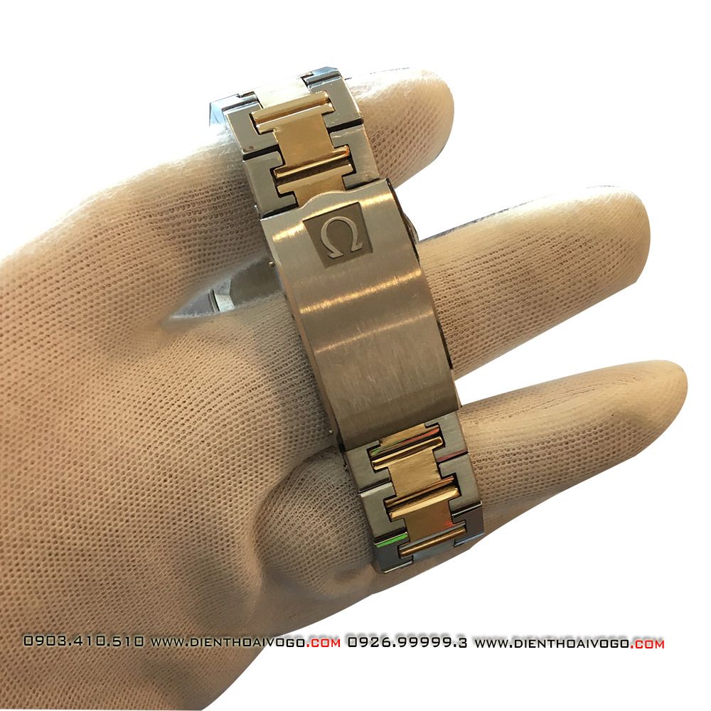 Đồng hồ điểm vàng 18k Omega