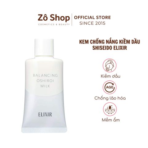 Kem chống nắng kiềm dầu, chống lão hóa - Shiseido Elixir Lefre C SPF50+ PA++++ Emulsion (35g)