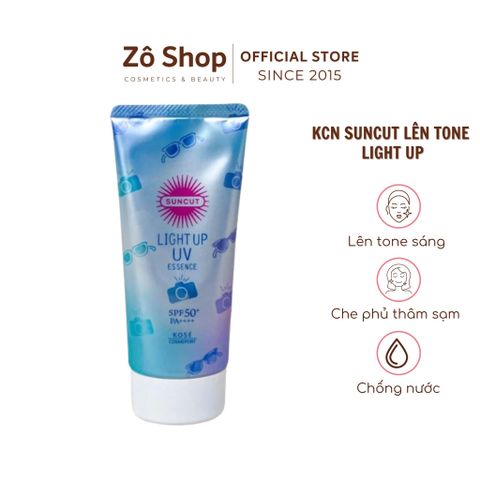 Kem chống nắng lên tone sáng mịn - Kose Suncut Tone Up UV Essence Light Up SPF50+ PA++++ 80g