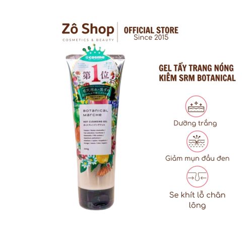 Gel tẩy trang kiêm sữa rửa mặt nóng sạch sâu, loại bỏ mụn đầu đen - Botanical Marche 200ml