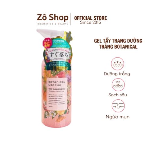 Gel tẩy trang kiêm sữa rửa mặt dưỡng trắng, se khít lỗ chân lông, cải thiện mụn - Botanical Marche 300ml