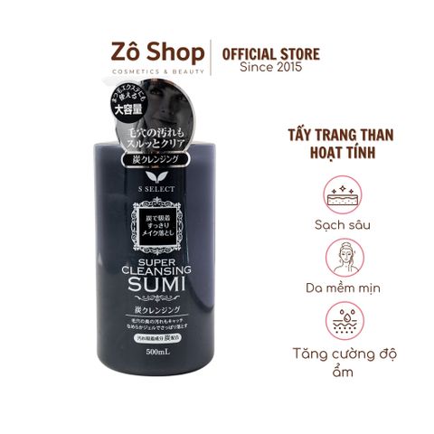 Gel tẩy trang sạch sâu than hoạt tính - S Select Super Cleansing Sumi 500ml