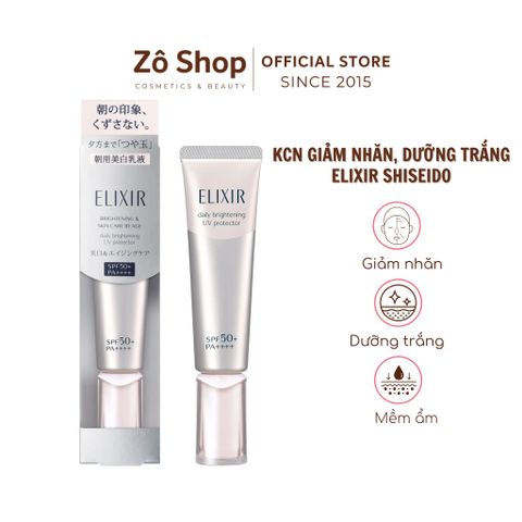 Kem chống nắng dưỡng trắng, chống lão hóa, giảm nhăn cao cấp - Shiseido Elixir Daily Brightening UV Protector SPF50+ PA++++ 35ml