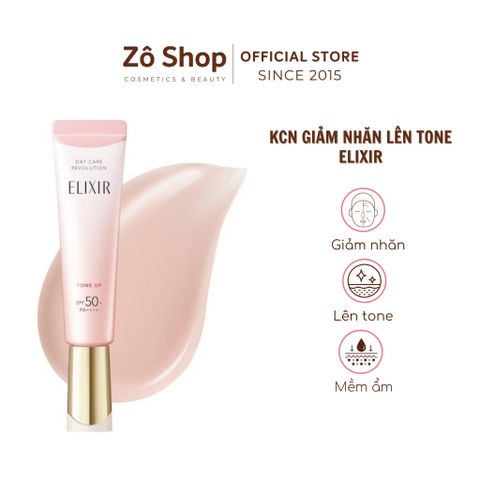 Kem chống nắng lên tone Shiseido Elixir Day Care Revolution Tone Up SPF 50+ PA++++ 35g