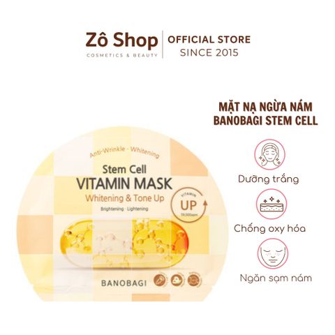 Mặt nạ vitamin và tế bào gốc dưỡng trắng và ngừa nám - Banobagi Stem Cell Vitamin Mask Whitening And Tone Up 30g