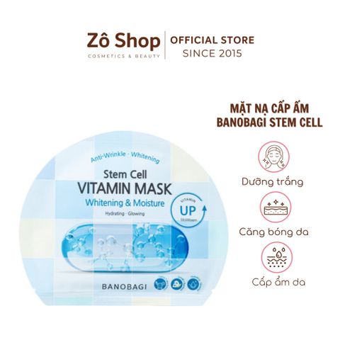 Mặt nạ vitamin và tế bào gốc dưỡng trắng, cấp ẩm - Banobagi Stem Cell Vitamin Mask Whitening And Moisture 30g