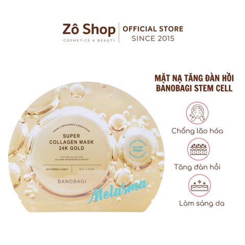 Mặt nạ vàng 24K tăng đàn hồi - Banobagi Super Collagen Mask 24K Gold 30g