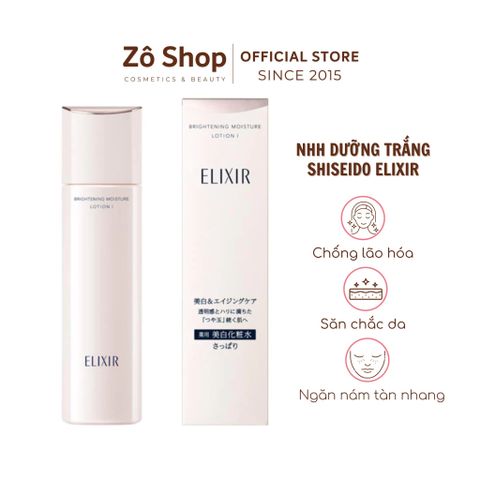 Nước hoa hồng dưỡng trắng, chống lão hóa Elixir Brightening Moisture Lotion 170ml WT I