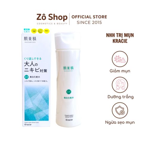 Nước hoa hồng trị mụn, cải thiện sẹo mụn, dưỡng trắng - Kracie Hadabisei Adult Acne Medicated Whitening Lotion (200ml)